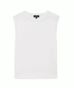 Interlock Knit 2 Muscle Tee (ホワイト) レーヨン / クルーネック / スリーブレス / 伸縮性 有り / 01-5201011