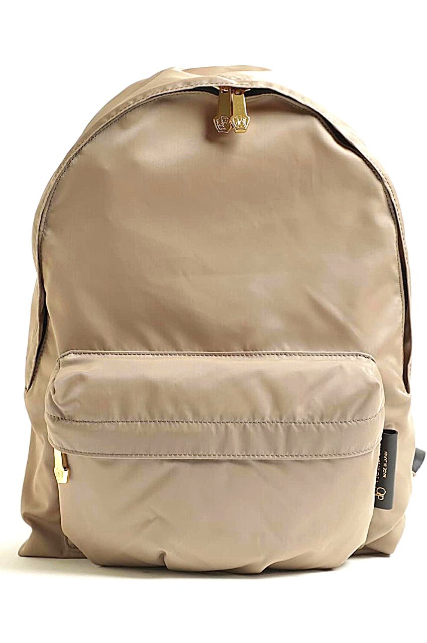 GINO / V-2133（Taupe）ナイロン / 牛革 / ジーノ（トープ）バックパック / ファスナーポケット有り / 本体貫通ポケット有り / キーフック有り / A4サイズ収納可 / 日本製【正規販売店】