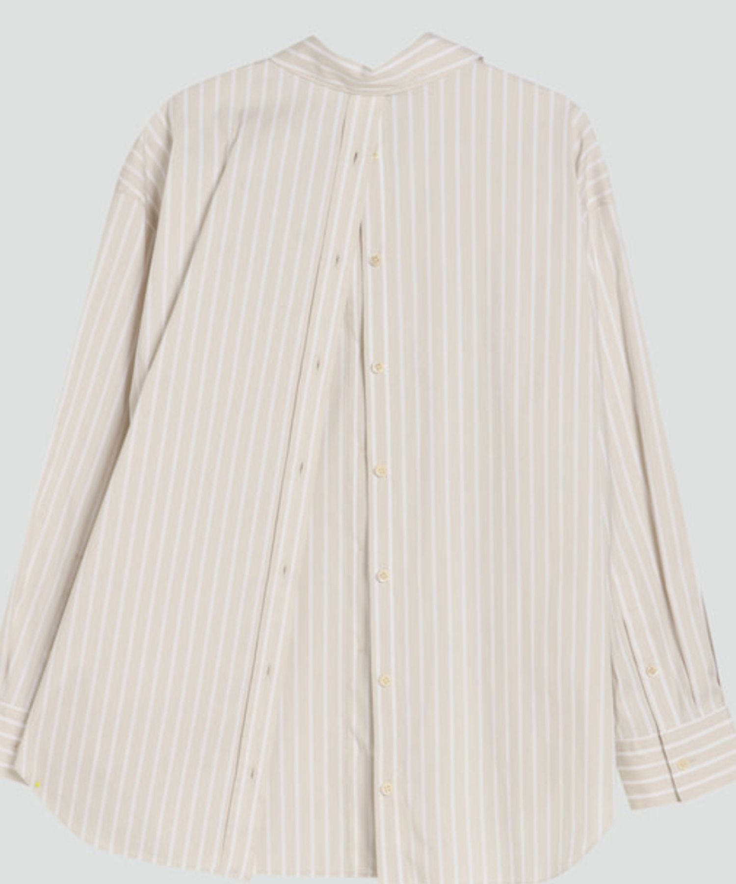 Striped Shirt W Placket Mens Shirt ( サンドマルチ) 綿 / 前後ボタン有り / ストレッチ / 手洗可 / 01-6108219