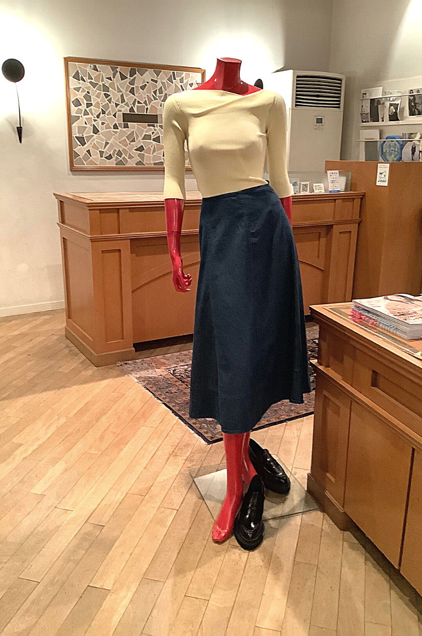 LIGHT OUNCE DENIM CIRCULAR SKIRT  / ライトオンスデニム サーキュラースカート