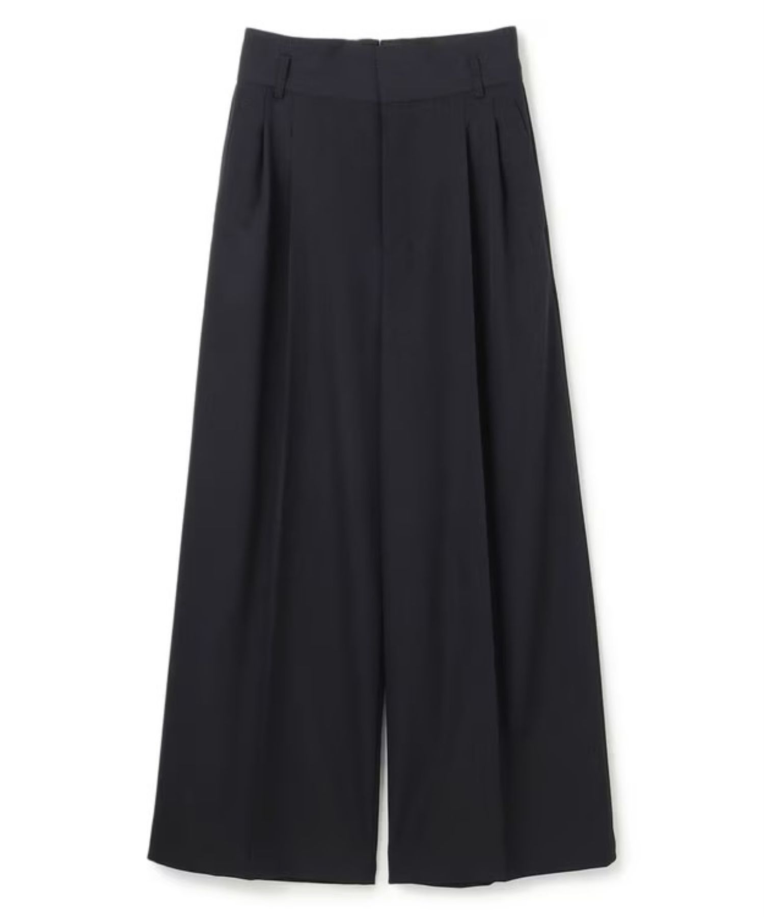 TWドビードスキンワイドトラウザー(ネイビー)ポリエステル / ハイウエスト / PRUVGA0816