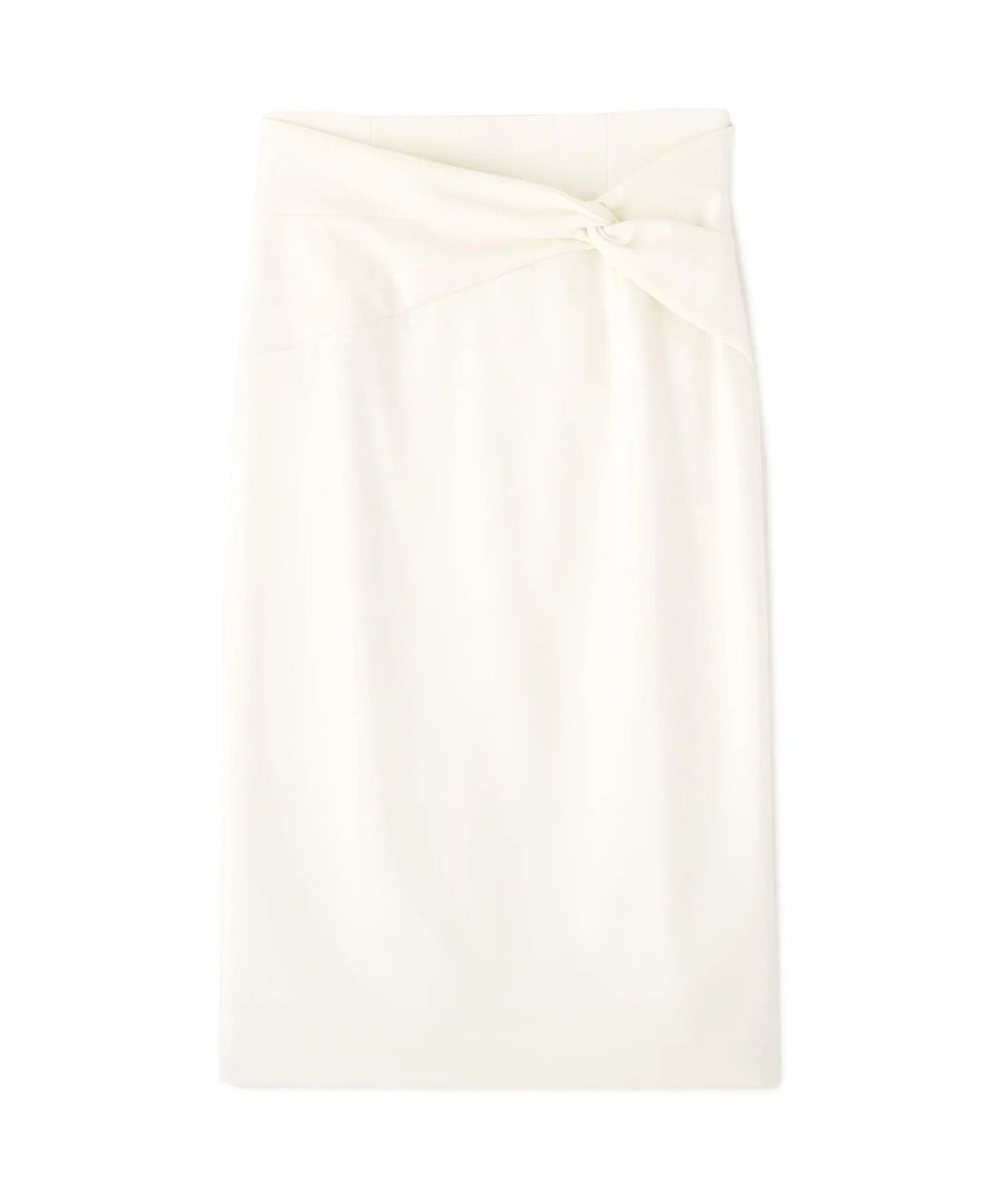 クロスウエストジャージスカート(ホワイト)毛 / 裏地付き / 後ファスナーあき / 後ベンツあり / 0315220107