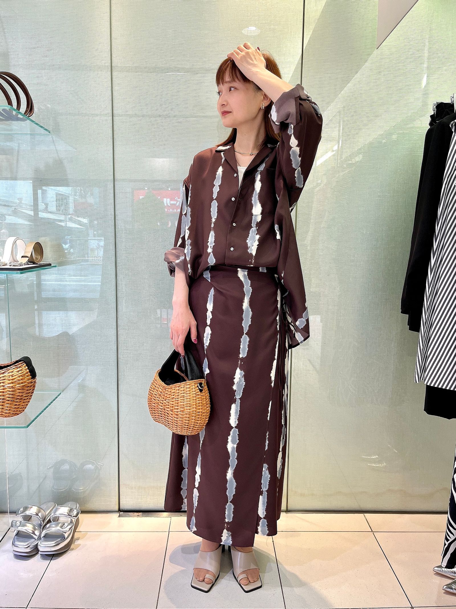 #【MIESROHE】シャツ×スカートセットアップ🤎✨