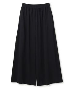 プレーンジャージーギャザーパンツ(ブラック) 綿 / ウォッシャブル / ウエストゴム / PRUVGW0314