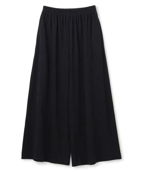 プレーンジャージーギャザーパンツ(ブラック) 綿 / ウォッシャブル / ウエストゴム / PRUVGW0314