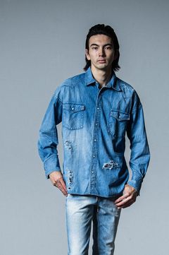 James over dungaree shirt (INDCLASH) コットン / ルーズシルエット / 柔らかい /  RC33-SH-004-3