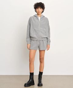 BIANCA ビアンカ パーカー (グレー) 綿 / モノグラム柄ジャカード/ パイル素材 /メタルファスナー /  LCKZ0471063588