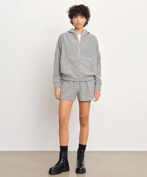 BIANCA ビアンカ パーカー (グレー) 綿 / モノグラム柄ジャカード/ パイル素材 /メタルファスナー /  LCKZ0471063588