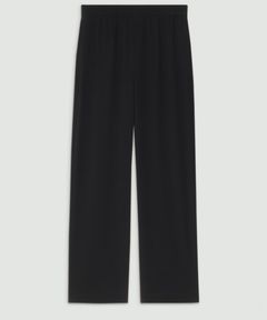 Satin Crepe Straight Pull On Pant(ブラック) / トリアセテート / ウォッシャブル /  01-5206403