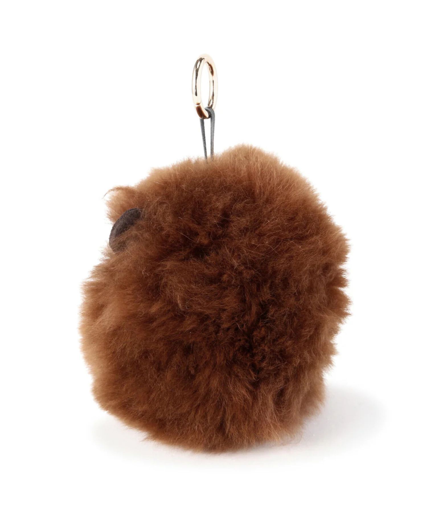 アルパカファーキーチャーム(ブラウン) / バッグチャーム / アルパカウール / ペルー製 / 手作り /  0315299001