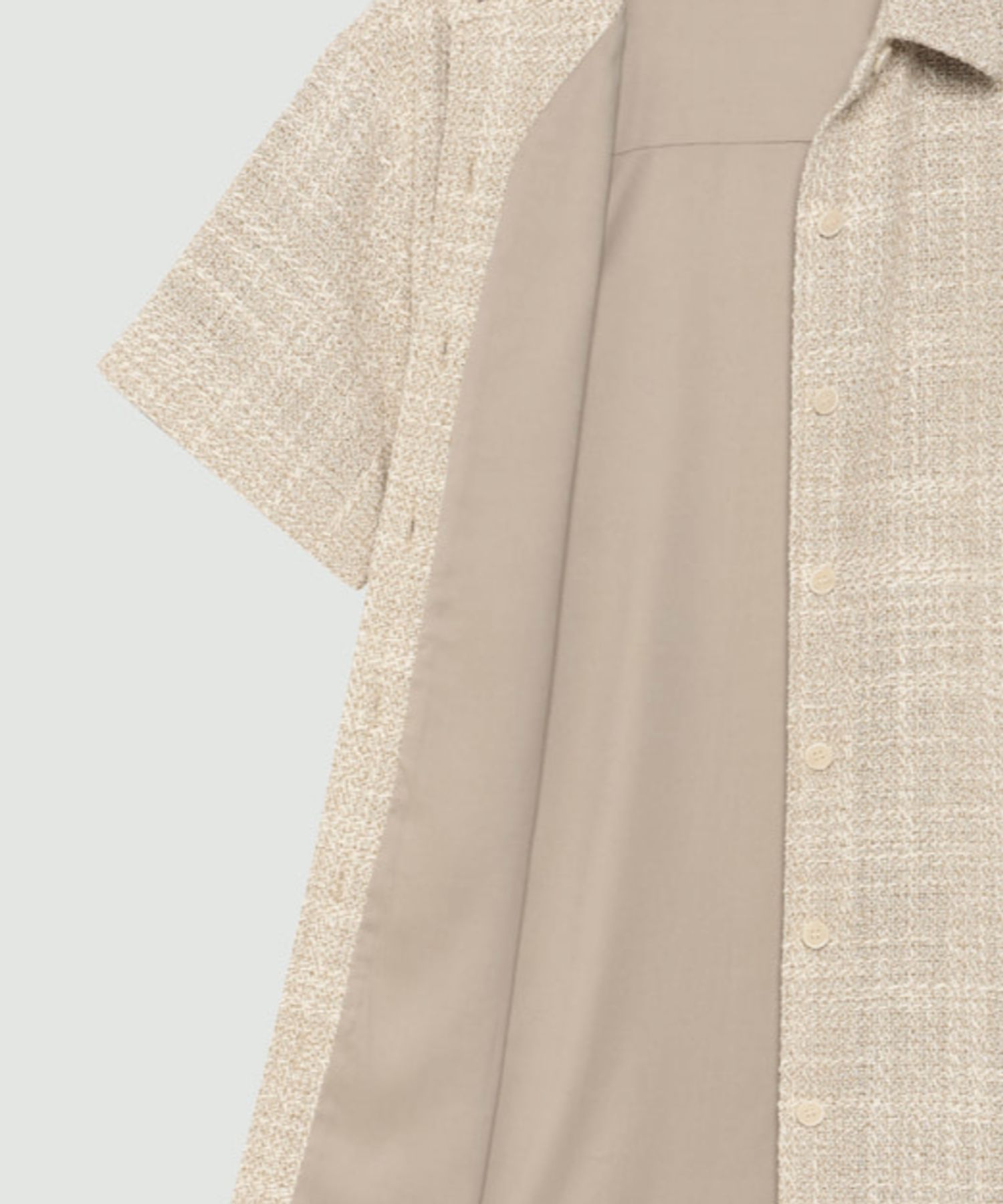 Texture Tweed Short Sleeve Mini Dress (319 トープマルチ) / 綿・ポリエステル / 01-5105217