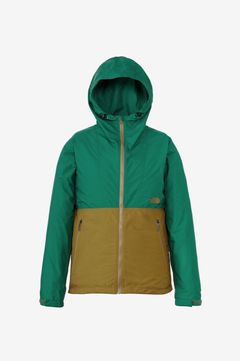 コンパクトジャケット(TNFグリーン×モスグリーン) ナイロン / フード付 / はっ水加工 /  軽量 / NPW72230