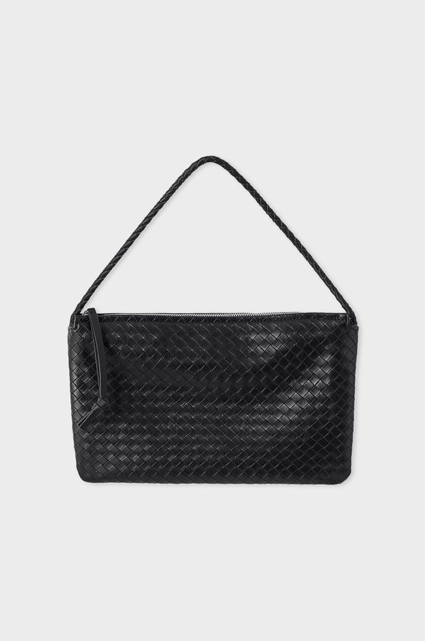 WOVEN LETHER BAG(ブラック)合成皮革 / レザー調素材 / MWGB251502