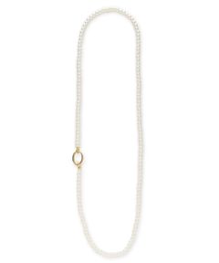 メタルリングパールロングネックレス ( WHT ) 人造真珠・真鍮 / メタルリング / パール調 09WGA261567/