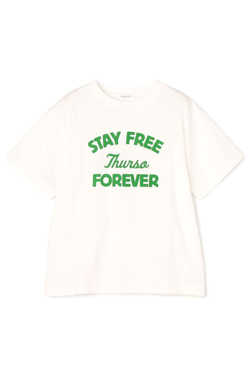 プリント Tシャツ(ホワイト) コットン / フロントプリント / コットンジャージー