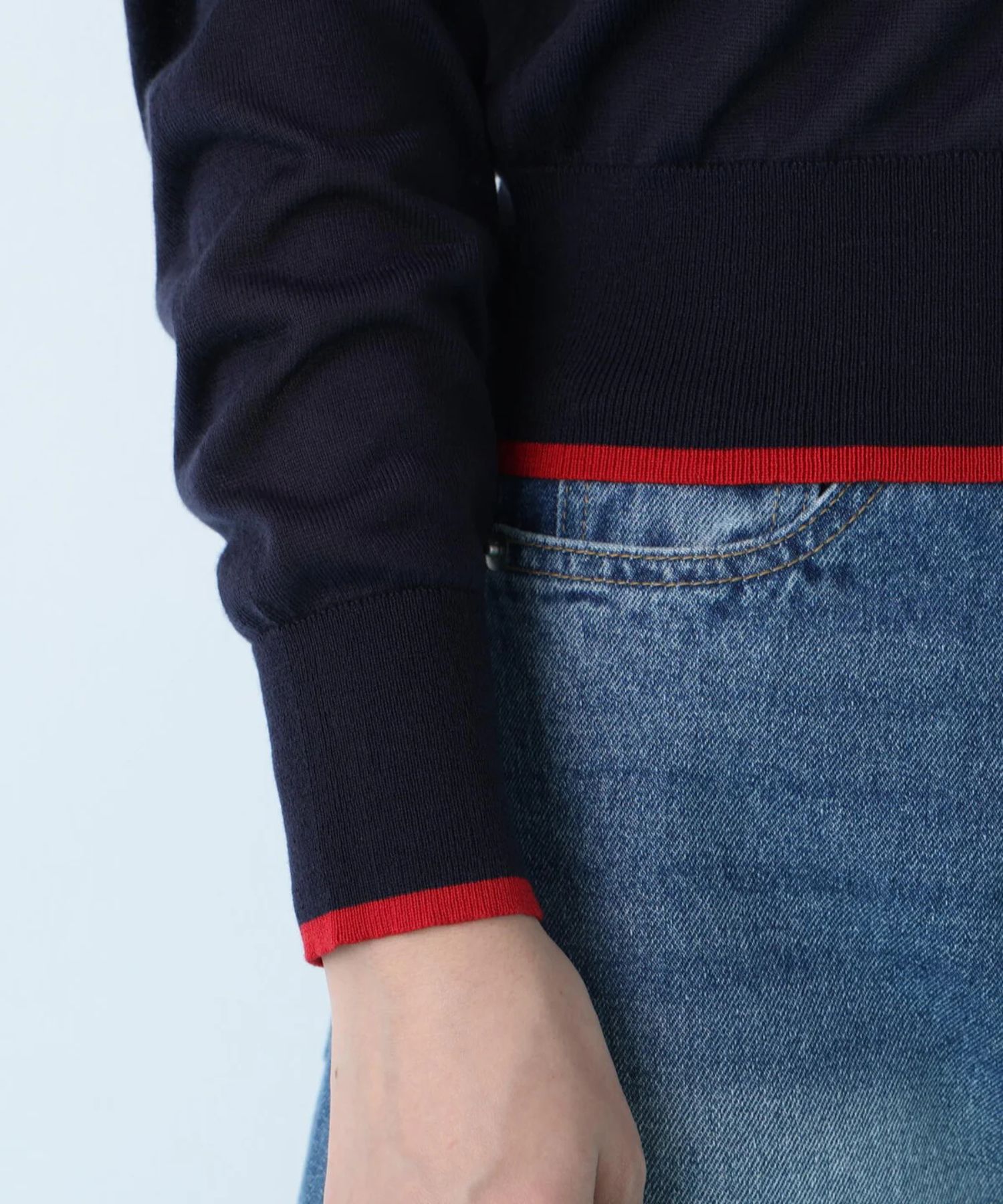 Vネックパレットニットカーディガン(ネイビー)再生繊維 / ウォッシャブル / 手洗い可 / ストレッチあり / 前釦開き / 裏地無し / 0316175211