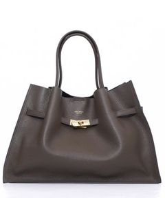TRERO（トレロ）/（ D/TAUPE/BLACK）/ イタリアンWフェイスレザートートバッグ Lサイズ（ダーク/トープ/ブラック）牛床革（Italian leather）/ 日本製 / V-1497