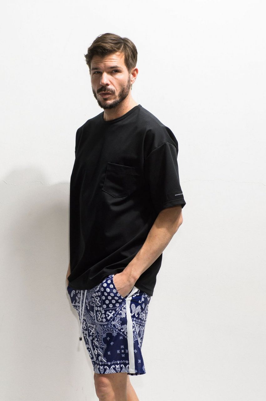Double LOOSE pocket TEE WHITE / シルキータッチ 高機能ルーズポケットTシャツ