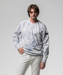 paisley back fleece drop trainer ( GREY) ポリエステル / ペイズリー柄 / 裏起毛 / ストレッチ / RC38-C-008