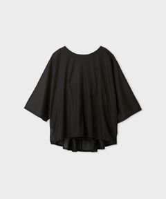 ドルマンスリーブカットプルオーバー(ブラック)ポリエステル100% / シアー素材 / キャミソール付き / ウォッシャブル / MWCT261042