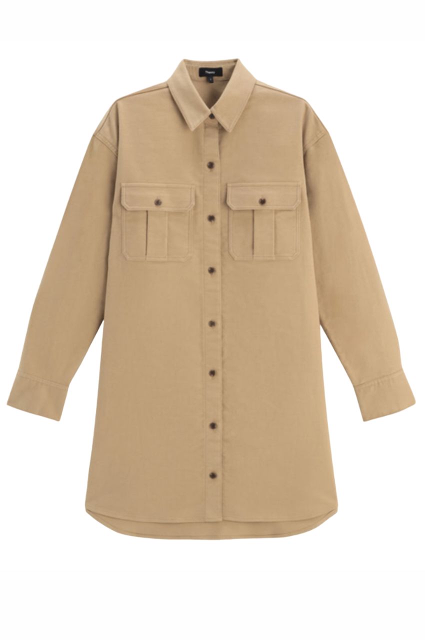 Moleskin Twill MTRY OS SHIRTDR (ニューキャメル) コットン / ストレッチ /起毛  /裏地 無し /  01-4305208