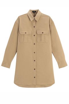 Moleskin Twill MTRY OS SHIRTDR (ニューキャメル) コットン / ストレッチ /起毛  /裏地 無し /  01-4305208