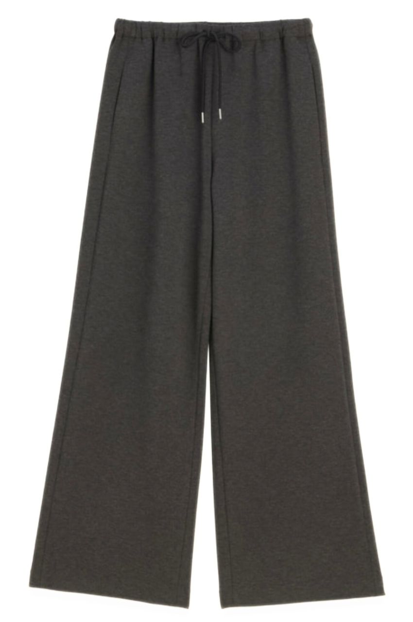 Double Knit LT N Drawstring Plon (チャコールメランジ) レーヨン / ストレッチ / ウォッシャブルタイプ / ダンポール素材 / 01-4406004