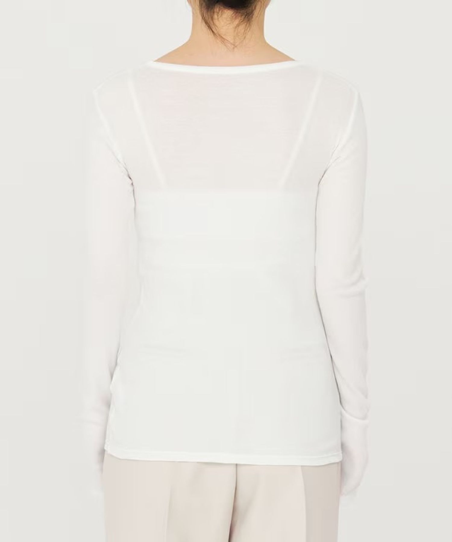 アルビニスタシフォンテレコボートネックカットソー(オフ) 綿 / ウォッシャブル / クルーネック / KKUVCA0205