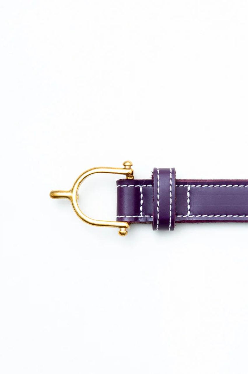 1 SPUR BUCKLES BELT 3005 / ワンシュプールバックルベルト（パープル）牛革 / ブライドルレザー / 厚い / 頑丈 / エイジング / アメリカ製