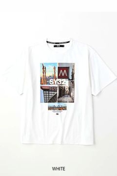 LANDSCAPE PHOTO TEE (WHITE) コットン /  フロントプリント / クルーネック /洗濯可  /15051