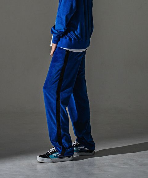 VELOUR SIMIWIDE TUCK PT(NAVY) コットン / ワンタック / セミワイド / エコレザーライン / RC41-ST-044