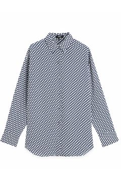 Geo Block GGT BF Shirt(サファイアマルチ)ポリエステル / ウォッシャブル / 手洗い可 / 01-4408203