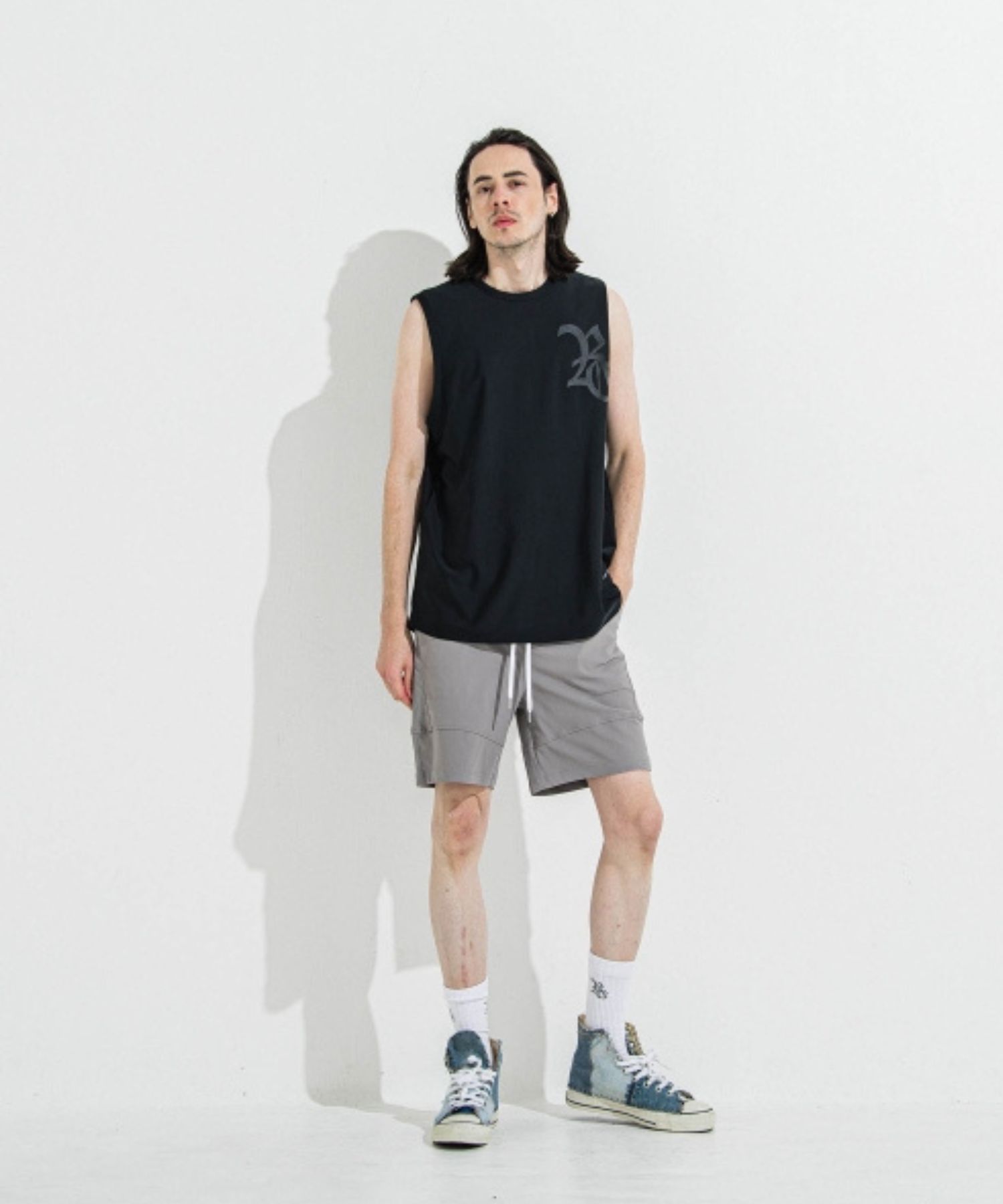 TYLER NYLON SHORTS (グレー ) ポリエステル /  ベルトループ/  スラッシュポケット / 360°ストレッチ / RC36-HP-002