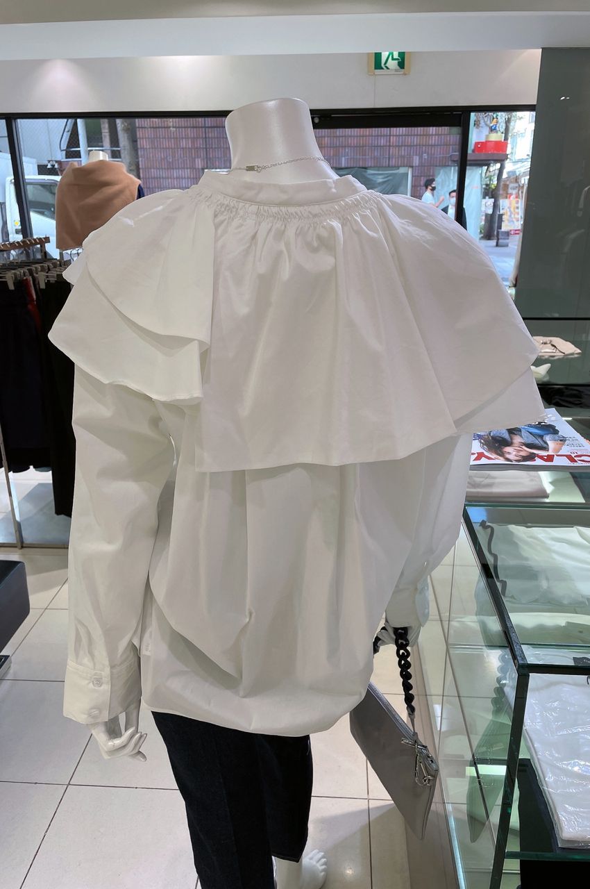 2WAY FRILL COLLAR BL/2WAYフレアカラーブラウス