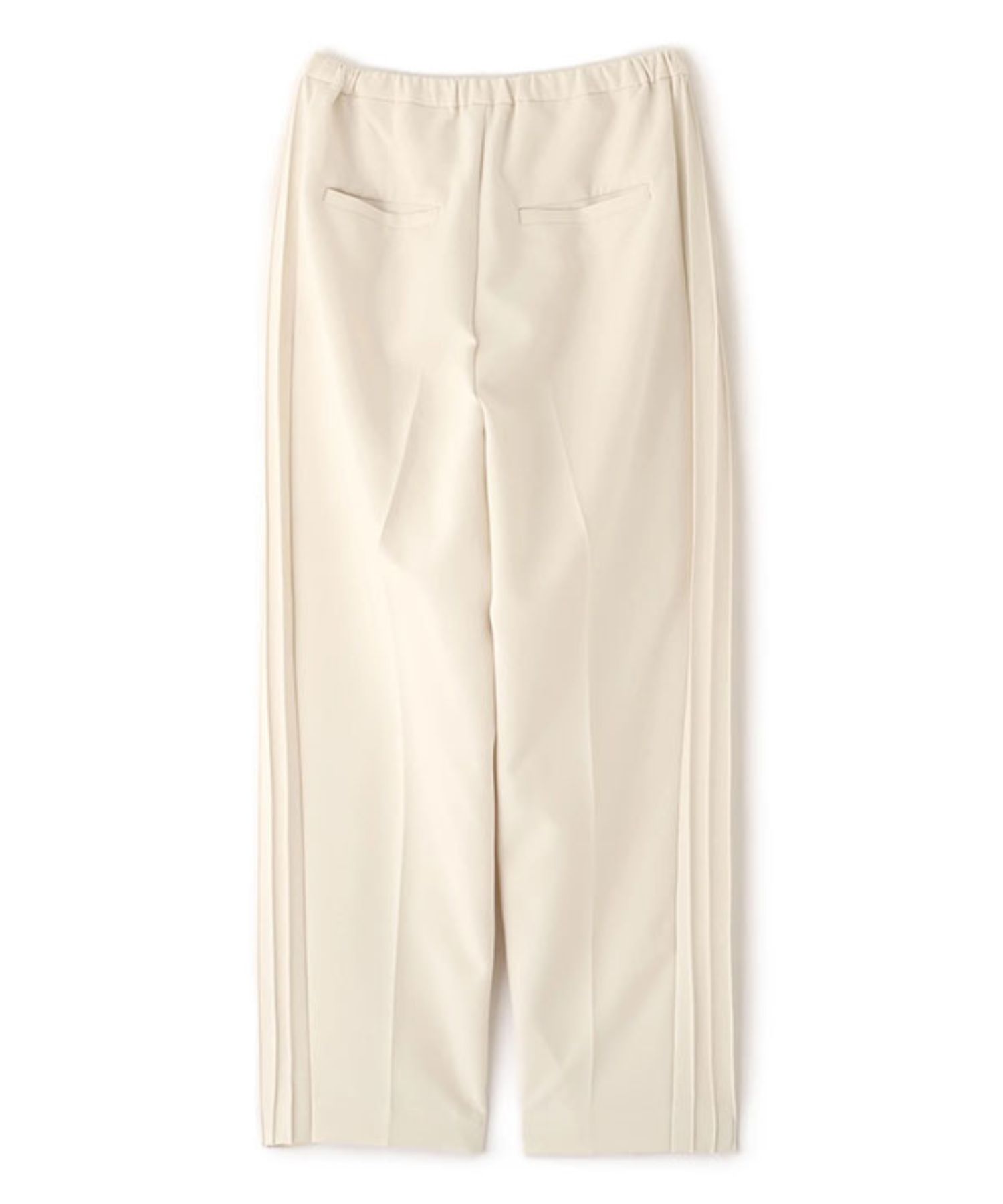 サイドピンタックラインリラクシーパンツ ( OFF WHITE ) ポリエステル / ウエストゴム  / シーズンレス / 手洗可 / 1226120015