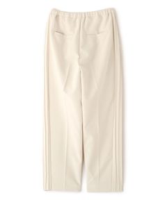 サイドピンタックラインリラクシーパンツ ( OFF WHITE ) ポリエステル / ウエストゴム  / シーズンレス / 手洗可 / 1226120015