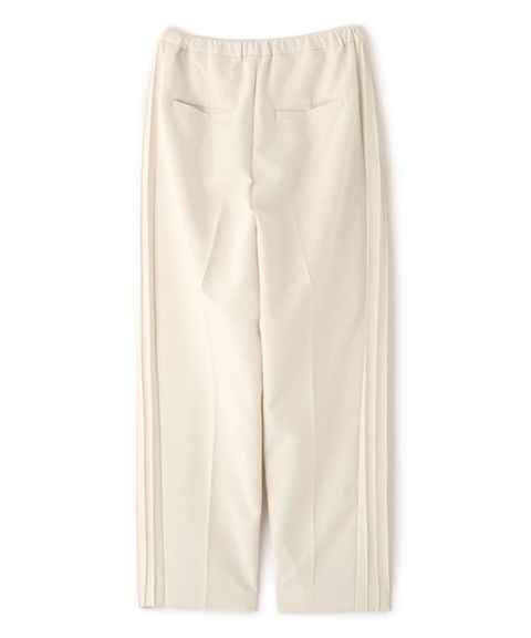 サイドピンタックラインリラクシーパンツ ( OFF WHITE ) ポリエステル / ウエストゴム  / シーズンレス / 手洗可 / 1226120015