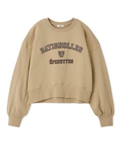 フレンチロゴスウェット( BEG ) 綿 / 裾・袖のリブ / レタード刺繍 / 手洗可 / FWCT254192