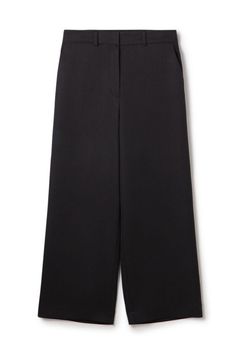 パウダリーストレッチツイル セミワイドパンツ (ダークグレー) ポリエステル /ストレッチ / ウエストゴム / 手洗い可能 / 11045104003