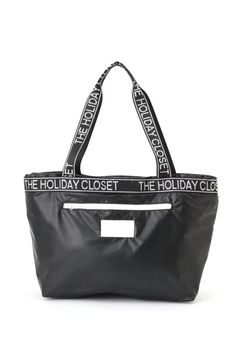 [THE HOLIDAY CLOSET] バイカラートートバッグ（ブラック）ポリエステル / ポリウレタン / 軽量 / A4サイズ収納可能 / スポーツ