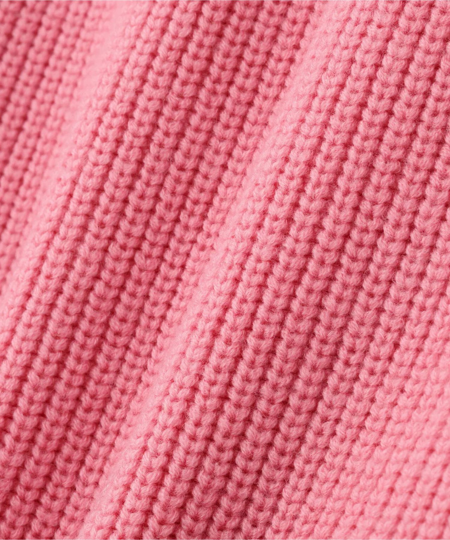 ファーグローブ付き畦ニットプルオーバー(ピンク)毛 / 脇スリット / ストレッチあり / 0315270126