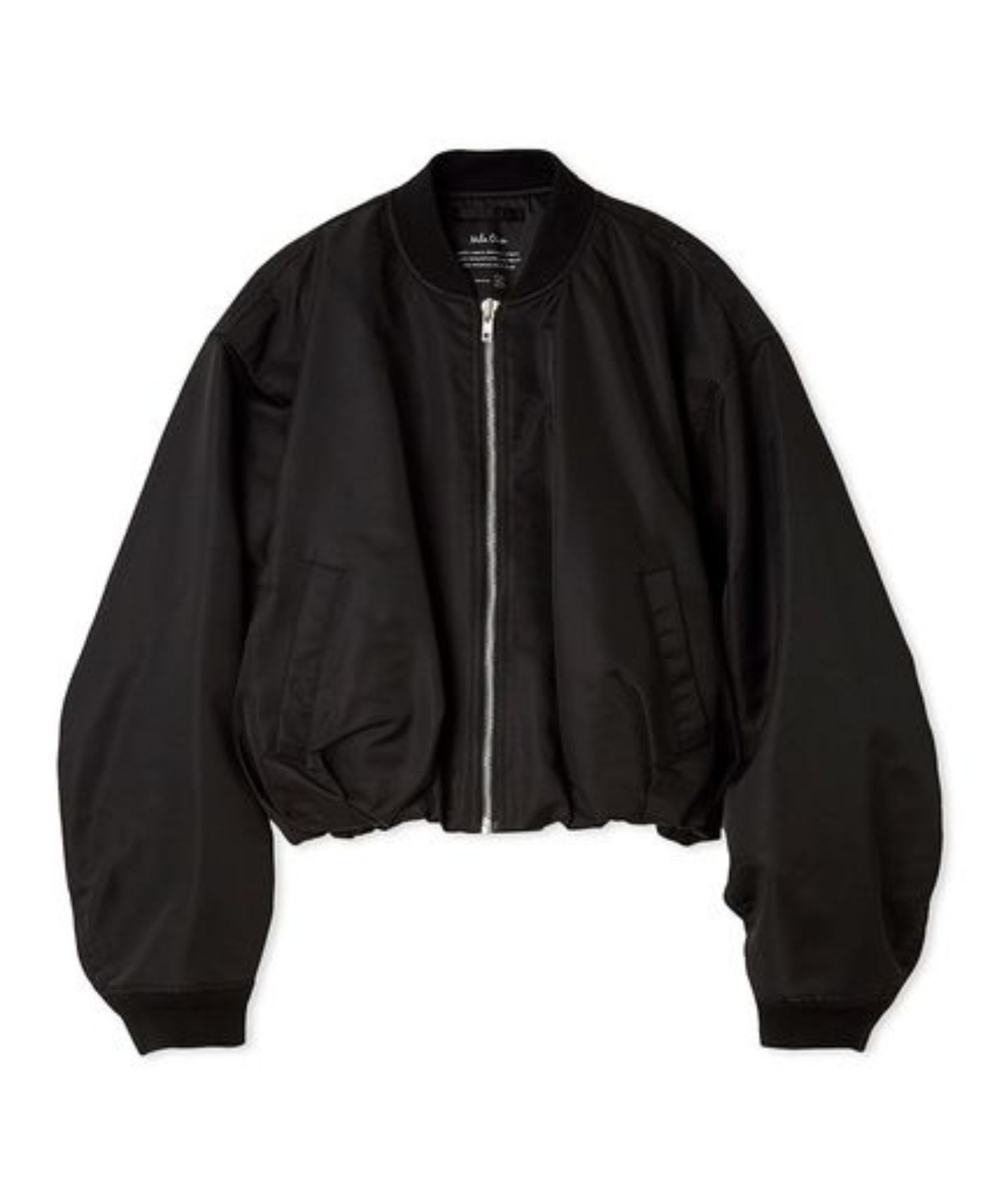 リサイクルナイロンショートバブルMA-1(BLK)ナイロン / 中綿 / 裾ドロスト仕様 / 内ポケット / 光沢あり / 09WFJ254150