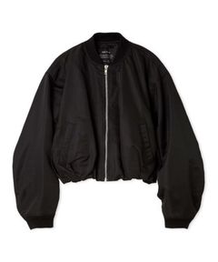 リサイクルナイロンショートバブルMA-1(BLK)ナイロン / 中綿 / 裾ドロスト仕様 / 内ポケット / 光沢あり / 09WFJ254150