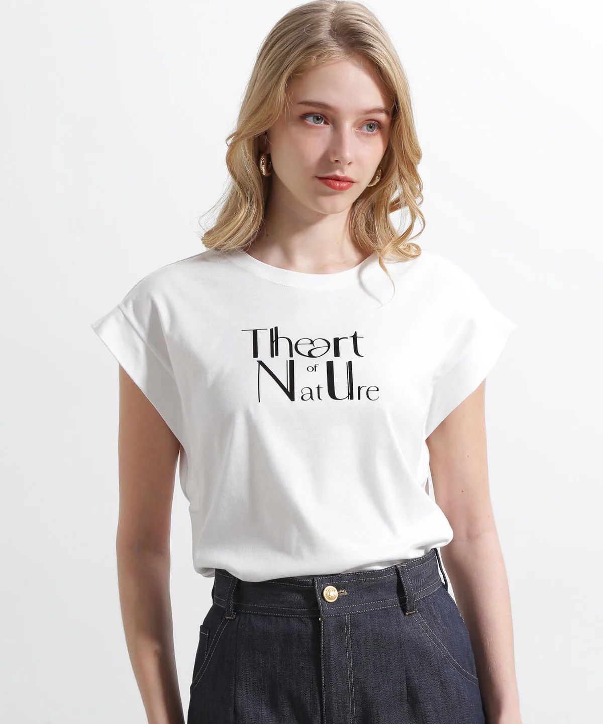 "The Art of Nature" Tシャツ (ホワイト) / 綿 100% / ウォッシャブル / ストレッチ / 0315160418