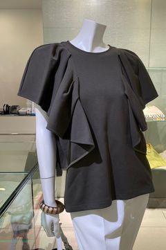 タックラッフルカットソー(カーキ)コットン / ウォッシャブル