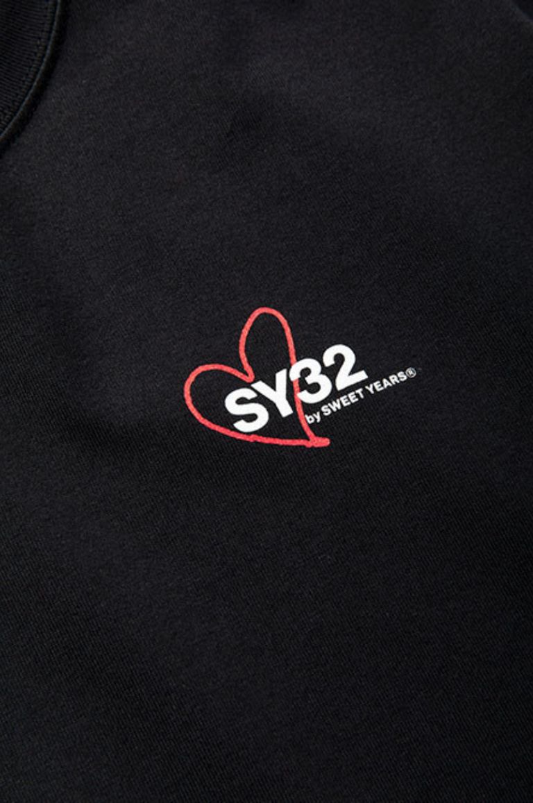 SY32 by SWEET YEARS - HEART MIX LOGO L/S TEE / ハート