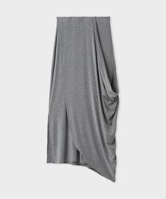 ニュアンスドレープカットスカート(グレー)再生繊維 / ウォッシャブル / 手洗い可 / アシンメトリー / MWCS261051