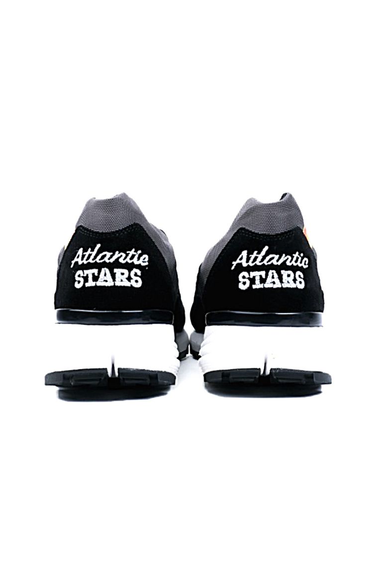 ATLANTIC STARS POLARIS ロゴ スエード スニーカー ATLANTIC STARS ロゴ スエード ローカットスニーカー ブラック