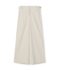 ナチュラルスラブストレッチ セミワイドパンツ (ライトグレー) コットン / 伸縮性有り / 裏地無し / 透け感無し / 手洗可 / 12-04-52-04402