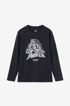 ロングスリーブハーフドームメッセージティー(ブラック) ポリエステル / UVカット / ポリジン・ステイフレッシュ加工 /ストレッチ  / NT82487